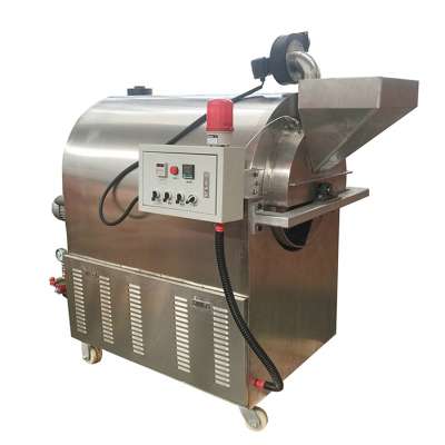 Stainless steel automatic cocoa bean roasting machine auto cacao beans roaster machinery