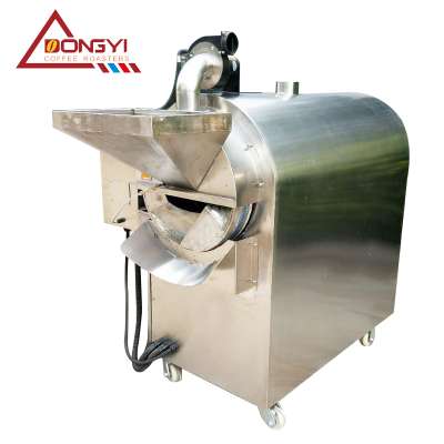 Commercial Cocoa Beans Roaster LQ50X 50kg per drum chocolate cococa roasting machine 100kg hour with cooling tray